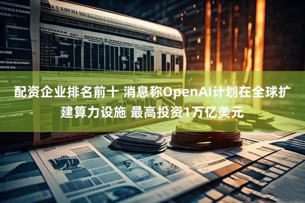 配资企业排名前十 消息称OpenAI计划在全球扩建算力设施 最高投资1万亿美元